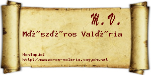 Mészáros Valéria névjegykártya
