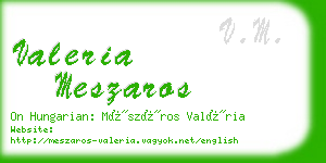 valeria meszaros business card
